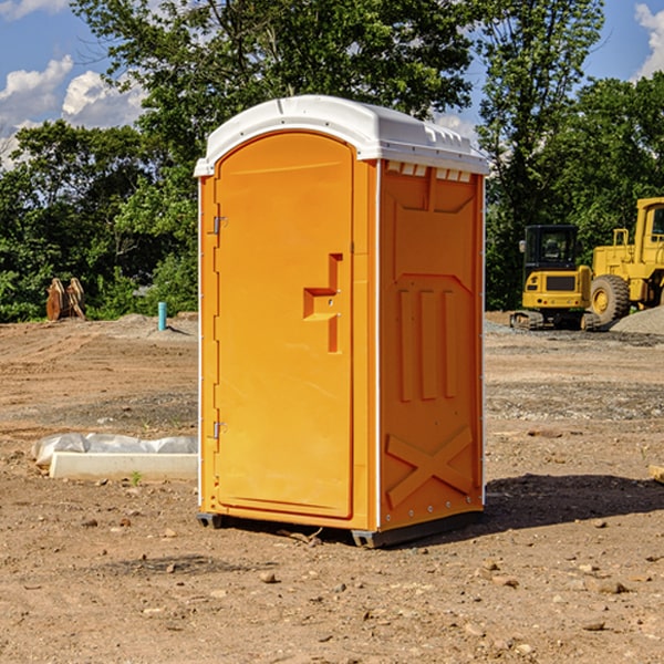 how often are the portable restrooms cleaned and serviced during a rental period in Pine Ridge South Dakota